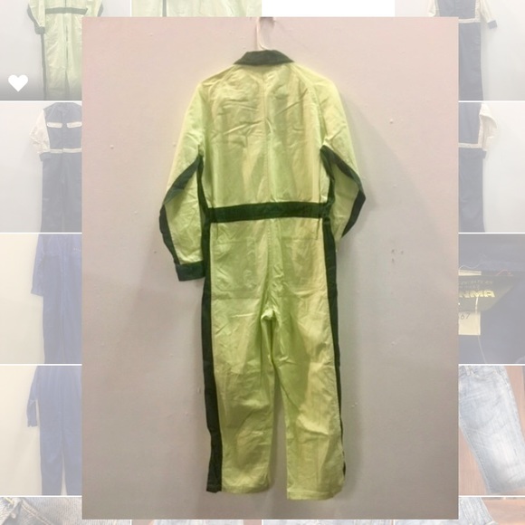 Vintage racing mechanic boilersuit coveralls green - Picture 5 of 5